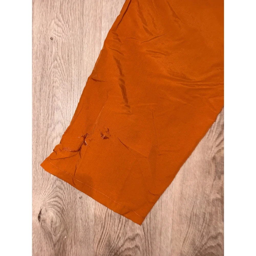 Original Use Mens XXL Burnt Orange Cargo Pants Elastic Waist Drawstring New
